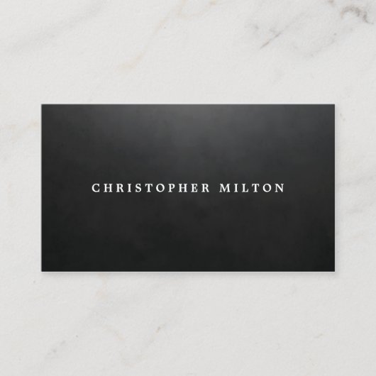 ミニマリストエレガントテクスチャブラック&ホワイトコンサルタント 名刺 (正面)