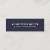 ミニマリストエレガントテクスチャブルーコンサルタント スキニー名刺 (正面)