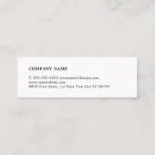 ミニマリストエレガントテクスチャブルーコンサルタント スキニー名刺 (裏面)
