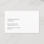 ミニマリストエレガントテクスチャブルーコンサルタント 名刺 (裏面)