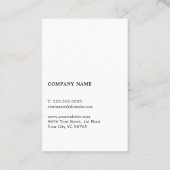 ミニマリストエレガントテクスチャブルーコンサルタント 名刺 (裏面)