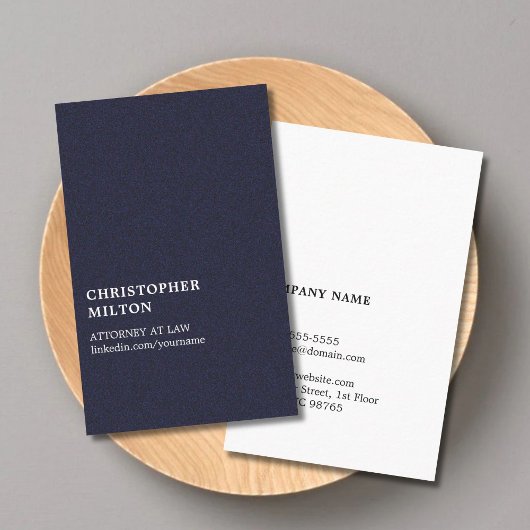 ミニマリストエレガントテクスチャブルーコンサルタント 名刺