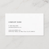 ミニマリストエレガントテクスチャブルーコンサルタント 名刺 (裏面)