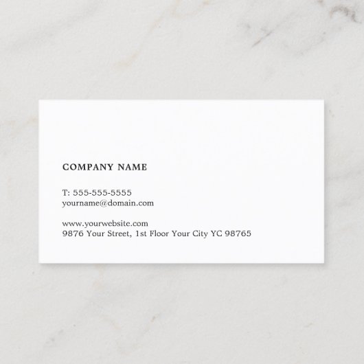 ミニマリストエレガントテクスチャブルーコンサルタント 名刺 (裏面)