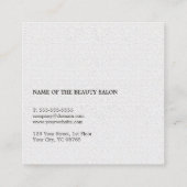 ミニマリストエレガントテクスチャホワイトコンサルタント美しい スクエア名刺 (裏面)