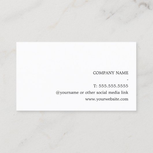 ミニマリストエレガントテクスチャライトグレーコンサルタント 名刺 (裏面)