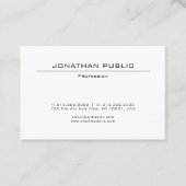 ミニマリストエレガントデザイントレンディープレーン 名刺 (正面)