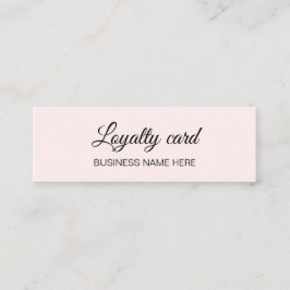 ミニマリストエレガントトレンディーピンクロイヤリティカード ロイヤリティカード