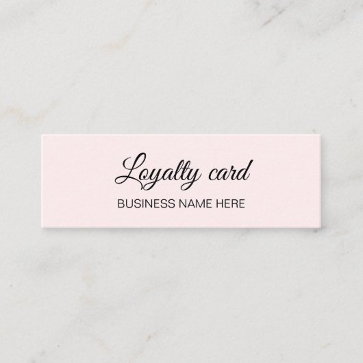 ミニマリストエレガントトレンディーピンクロイヤリティカード ロイヤリティカード (正面)