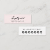 ミニマリストエレガントトレンディーピンクロイヤリティカード ロイヤリティカード (正面/裏面)