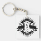 ミニマリストエレガントバーバーショップ キーホルダー (正面)