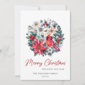 ミニマリストエレガントパインツリーのクリスマスグリーティング シーズンカード (正面)