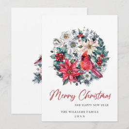 ミニマリストエレガントパインツリーのクリスマスグリーティング シーズンカード