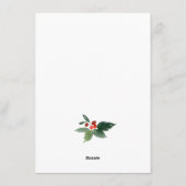 ミニマリストエレガントパインツリーのクリスマスグリーティング シーズンカード (裏面)