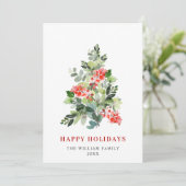 ミニマリストエレガントパインツリーのクリスマスグリーティング シーズンカード (スタンド正面)