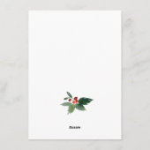 ミニマリストエレガントパインツリーのクリスマスグリーティング シーズンカード (裏面)