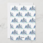 ミニマリストエレガントパインツリーのクリスマスグリーティング シーズンカード (裏面)