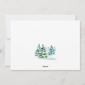 ミニマリストエレガントパインツリーのクリスマスグリーティング シーズンカード (裏面)