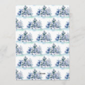 ミニマリストエレガントパインツリーのクリスマスグリーティング シーズンカード (裏面)