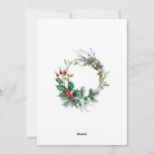 ミニマリストエレガントパインツリーのクリスマスグリーティング シーズンカード (裏面)