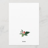 ミニマリストエレガントパインツリーのクリスマスグリーティング シーズンカード (裏面)