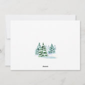 ミニマリストエレガントパインツリーのクリスマスグリーティング シーズンカード (裏面)