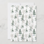 ミニマリストエレガントパインツリーのクリスマスグリーティング シーズンカード (裏面)