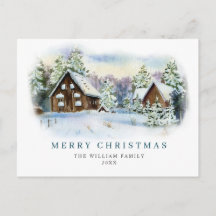 ミニマリストエレガントパインツリーのクリスマスグリーティング