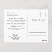 ミニマリストエレガントパインツリーのクリスマスグリーティング ポストカード (裏面)