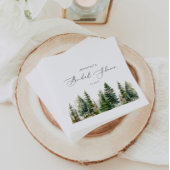 ミニマリストエレガントフォレスト素朴なブライダルシャワー スタンダードカクテルナプキン