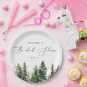 ミニマリストエレガントフォレスト素朴なブライダルシャワー ペーパープレート (パーティー)