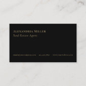 ミニマリストエレガントブラック 名刺 (正面)