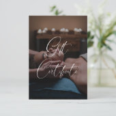 ミニマリストエレガントブランドロゴギフト証明書 サンキューカード (スタンド正面)