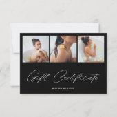 ミニマリストエレガントブランドロゴギフト証明書 サンキューカード (正面)