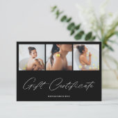 ミニマリストエレガントブランドロゴギフト証明書 サンキューカード (スタンド正面)