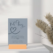 ミニマリストエレガントブルーハートオ男の子ベイビーシャワー 招待状