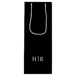 ミニマリストエレガントモノグラム ワインギフトバッグ