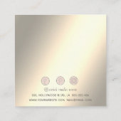 ミニマリストエレガントラグジュアリーシンプルゴールデン スクエア名刺 (裏面)
