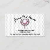 ミニマリストエレガントレディースゴルフデザイン 名刺 (裏面)