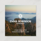 ミニマリストエレガント写真 スクエア名刺 (正面)