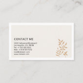 ミニマリストエレガント植物学 名刺 (裏面)