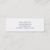 ミニマリストエレガント　QRコード　ホワイトブラック スキニー名刺 (裏面)