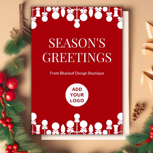 ミニマリストオフィスホリデーカード | カスタマイズ可能 シーズンカード