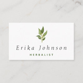 ミニマリストオリーブツリーブランチハーバリストガーデナー 名刺