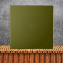 ミニマリストオリーブ苔グリーンプレーンシンプルカラー タイル
