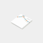 ミニマリストオレンジブルーグリーンガーランドあなたの名前を追加 ポストイット (アングル)