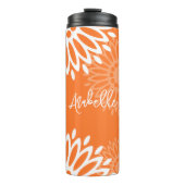 ミニマリストオレンジマンダラジオメトリックフローラ名 タンブラー (正面)