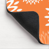 ミニマリストオレンジマンダラ幾何学模様 マウスパッド (コーナー)