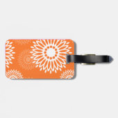 ミニマリストオレンジマンダラ幾何学模様 ラゲッジタグ (裏面横)