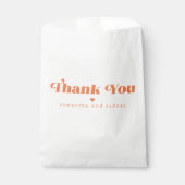 ミニマリストオレンジレトロタイポグラフィ名ありがとう フェイバーバッグ (正面)